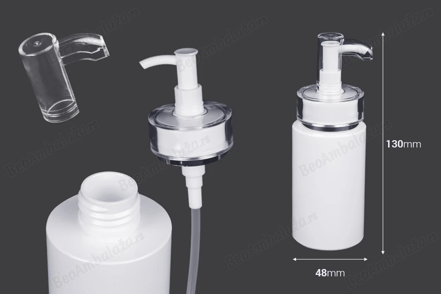 PET flaša od 100mL sa pumpicom za kreme (PP24) i poklopcem - 6 kom-dimenzije_slike