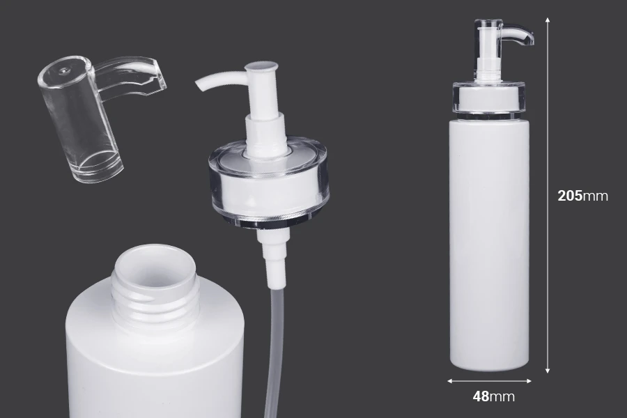 PET flaša od 200mL sa pumpicom za kreme (PP24) i poklopcem - 6 kom PET flaša od 200mL sa pumpicom za kreme (PP24) i poklopcem - 6 kom-dimenzije_slike