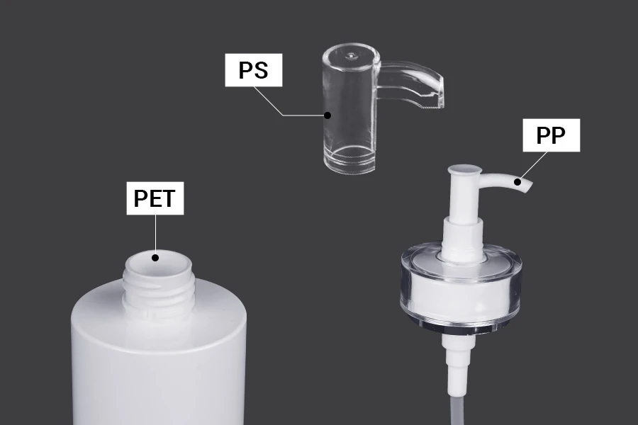 PET flaša od 350mL sa pumpicom za kreme (PP24) i poklopcem - 6 kom