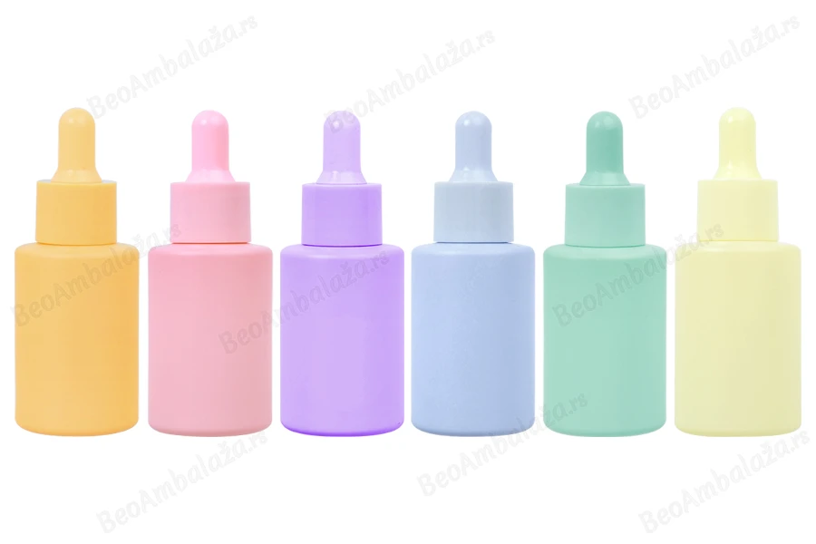 Staklena bočica od 30mL sa pipetom u MAT pastelnim bojama-slika_proizvoda