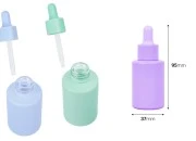 Staklena bočica od 30mL sa pipetom u MAT pastelnim bojama Staklena bočica od 30mL sa pipetom u MAT pastelnim bojama