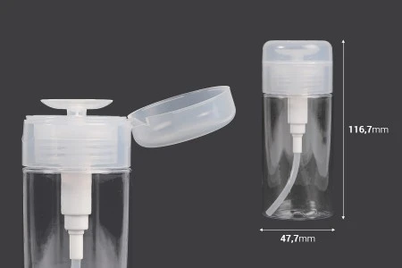 Plastična flašica 120mL sa pumper pumpicom za preparate za uklanjanje šminke - 12 kom-2