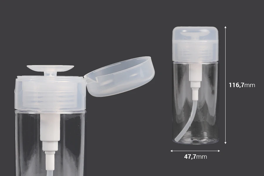 Plastična flašica 120mL sa pumper pumpicom za preparate za uklanjanje šminke - 12 kom Plastična flašica 120mL sa pumper pumpicom za preparate za uklanjanje šminke - 12 kom