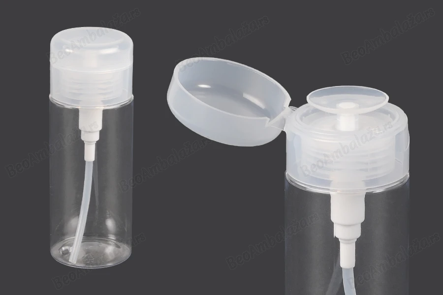 Plastična flašica 150mL sa pumper pumpicom za preparate za uklanjanje šminke - 12 kom-slika_proizvoda