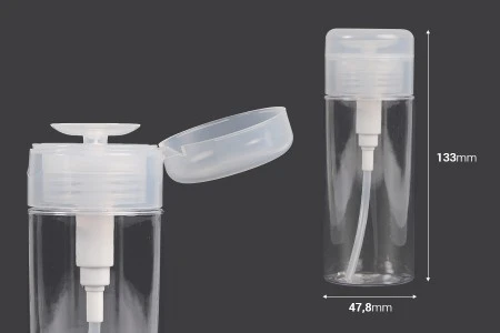 Plastična flašica 150mL sa pumper pumpicom za preparate za uklanjanje šminke - 12 kom-2