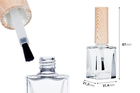 Bočica 10mL sa četkicom za lak za nokte, u dizajnu drveta - 6 kom-2