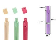 Staklena flašica 10mL za parfeme sa aluminijumskom oblogom, raznih boja - 6 kom Staklena flašica 10mL za parfeme sa aluminijumskom oblogom, raznih boja - 6 kom