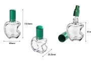 Bočica za parfeme 10mL, u obliku jabuke sa sprejom, sa aluminijumskim zatvaračem u više boja-dimenzije_slike