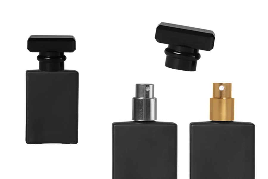 Bočica za parfeme staklena 30mL crna sa sprejom i poklopcem-slika_proizvoda