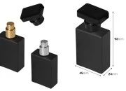 Bočica za parfeme staklena 30mL crna sa sprejom i poklopcem-dimenzije_slike