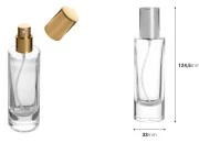Bočica za parfeme 30mL providna sa sprejom i aluminijumskim poklopcem