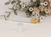 Peskirana staklena bočica 10mL sa aluminijumskim sprejom i plastičnim zatvaračem - 6 kom