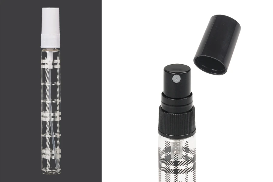 Staklena bočica 10mL sa plastičnim sprejom i zatvaračem - 6 kom Staklena bočica 10mL sa plastičnim sprejom i zatvaračem - 6 kom