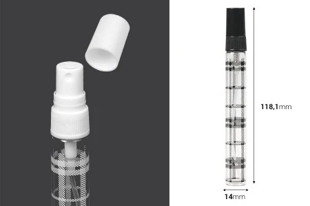 Staklena bočica 10mL sa plastičnim sprejom i zatvaračem - 6 kom-2