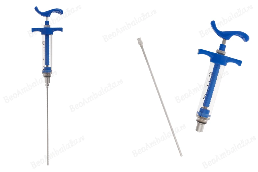 Višenamenski plastični špric od 10mL sa metalnom iglom od 160 mm-slika_proizvoda