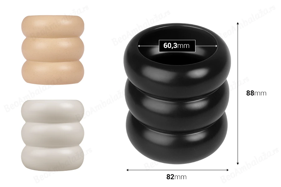 Dekorativna keramička posuda za sveće 82x88 mm u raznim bojama-dimenzije_slike