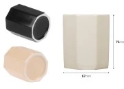 Dekorativna keramička posuda za sveće 67x75 mm u raznim bojama Dekorativna keramička posuda za sveće 67x75 mm u raznim bojama