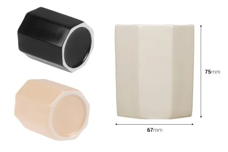 Dekorativna keramička posuda za sveće 67x75 mm u raznim bojama-2