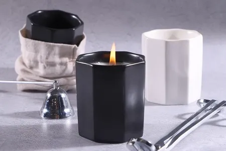 Dekorativna keramička posuda za sveće 67x75 mm u raznim bojama-5