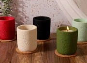 Dekorativna posuda od cementa 80x95 mm, više boja Dekorativna posuda od cementa 80x95 mm, više boja