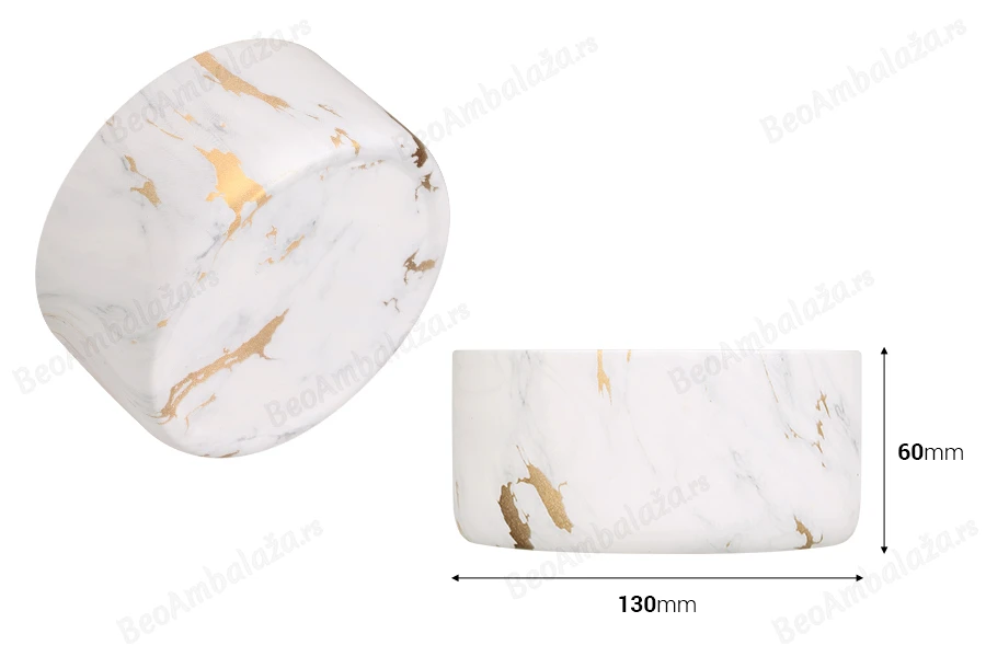 Dekorativna keramička posuda 130x60 mm u dezenu sivo-zlatnog mermera-dimenzije_slike