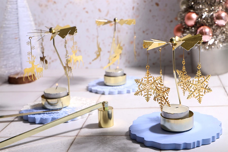 Dekorativni karusel za svećice u više oblika (prečnik osnove za svećicu 45 mm)-grupa_slika