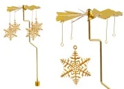 Dekorativni karusel u obliku pahuljice u zlatnoj boji (visina 185 mm)-slika_proizvoda