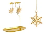 Dekorativni karusel u obliku pahuljice u zlatnoj boji (visina 185 mm)-grupa_slika
