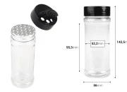 Plastična (PET) providna teglica 250mL, sa crnim poklopcem i unutrašnjom zaptivkom (PE) za začine - 6 kom Plastična (PET) providna teglica 250mL, sa crnim poklopcem i unutrašnjom zaptivkom (PE) za začine - 6 kom