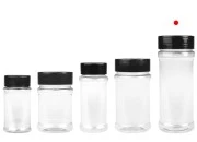 Plastična (PET) providna teglica 250mL, sa crnim poklopcem i unutrašnjom zaptivkom (PE) za začine - 6 kom Plastična (PET) providna teglica 250mL, sa crnim poklopcem i unutrašnjom zaptivkom (PE) za začine - 6 kom