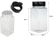 Plastična (PET) providna teglica 250mL, sa crnim poklopcem i unutrašnjom zaptivkom (PE) za začine - 6 kom Plastična (PET) providna teglica 250mL, sa crnim poklopcem i unutrašnjom zaptivkom (PE) za začine - 6 kom