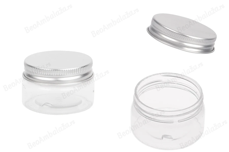 Providna PET kutijica 30mL sa srebrnim aluminijumskim zatvaračem sa zaptivkom - 12 kom-slika_proizvoda