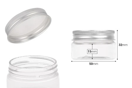Providna PET kutijica 30mL sa srebrnim aluminijumskim zatvaračem sa zaptivkom - 12 kom-2