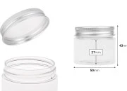 Providna PET kutijica 50mL sa srebrnim aluminijumskim zatvaračem sa zaptivkom - 12 kom Providna PET kutijica 50mL sa srebrnim aluminijumskim zatvaračem sa zaptivkom - 12 kom