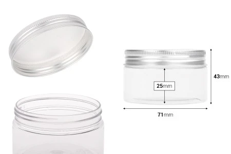 Providna PET kutijica 100mL sa srebrnim aluminijumskim zatvaračem sa zaptivkom - 12 kom-2