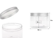 Providna PET kutija 300mL sa srebrnim aluminijumskim zatvaračem sa zaptivkom - 6 kom-dimenzije_slike