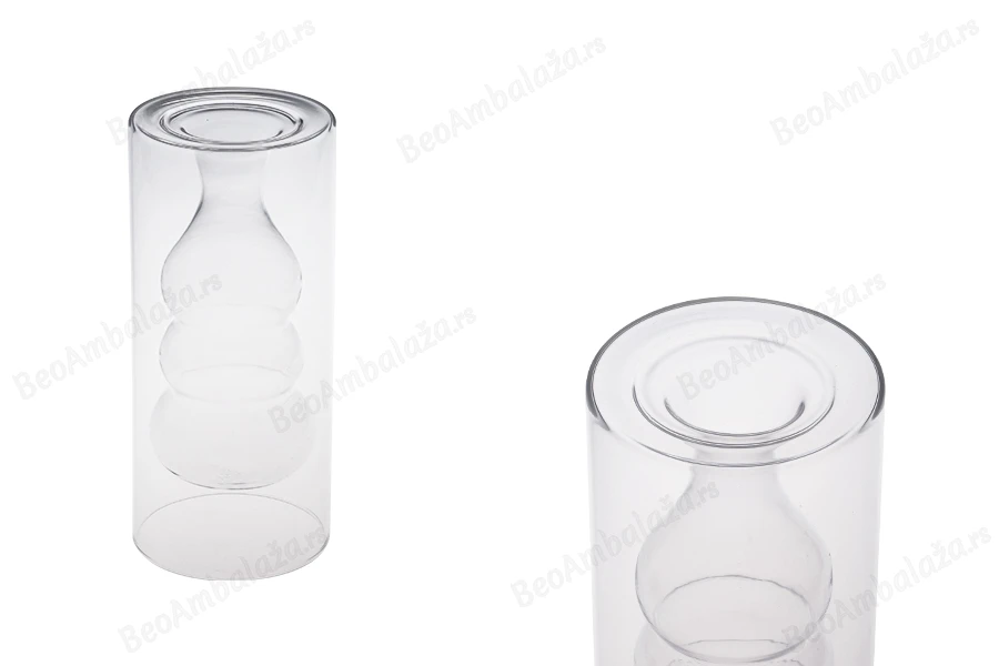 Staklena posuda 350 mL dvokomorna (90x200 mm) od duvanog stakla, pogodna za osveživače prostora, providna-slika_proizvoda