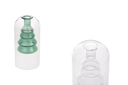 Staklena posuda 160 mL dvokomorna (85x170 mm) od duvanog stakla, pogodna za osveživače prostora, u raznim bojama-1