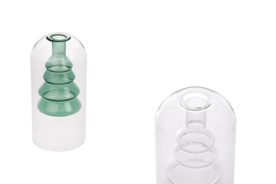 Staklena posuda 160 mL dvokomorna (85x170 mm) od duvanog stakla, pogodna za osveživače prostora, u raznim bojama Staklena posuda 160 mL dvokomorna (85x170 mm) od duvanog stakla, pogodna za osveživače prostora, u raznim bojama