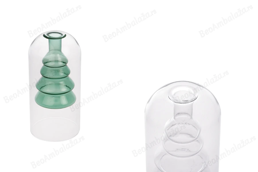 Staklena posuda 160 mL dvokomorna (85x170 mm) od duvanog stakla, pogodna za osveživače prostora, u raznim bojama-slika_proizvoda