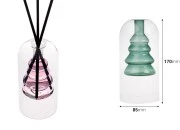 Staklena posuda 160 mL dvokomorna (85x170 mm) od duvanog stakla, pogodna za osveživače prostora, u raznim bojama Staklena posuda 160 mL dvokomorna (85x170 mm) od duvanog stakla, pogodna za osveživače prostora, u raznim bojama