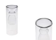 Staklena posuda 230 mL dvokomorna (80x200 mm) od duvanog stakla, pogodna za osveživače prostora, providna Staklena posuda 230 mL dvokomorna (80x200 mm) od duvanog stakla, pogodna za osveživače prostora, providna