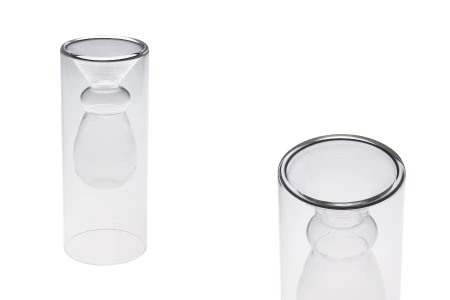Staklena posuda 230 mL dvokomorna (80x200 mm) od duvanog stakla, pogodna za osveživače prostora, providna-1