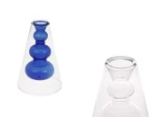 Staklena posuda 90 mL dvokomorna (90x135 mm) od duvanog stakla, pogodna za osveživače prostora, u raznim bojama Staklena posuda 90 mL dvokomorna (90x135 mm) od duvanog stakla, pogodna za osveživače prostora, u raznim bojama