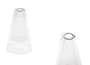 Staklena posuda 155 mL dvokomorna (95x150 mm) od duvanog stakla, pogodna za osveživače prostora, providna Staklena posuda 155 mL dvokomorna (95x150 mm) od duvanog stakla, pogodna za osveživače prostora, providna