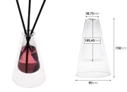 Staklena posuda 155 mL dvokomorna (95x150 mm) od duvanog stakla, pogodna za osveživače prostora, providna Staklena posuda 155 mL dvokomorna (95x150 mm) od duvanog stakla, pogodna za osveživače prostora, providna