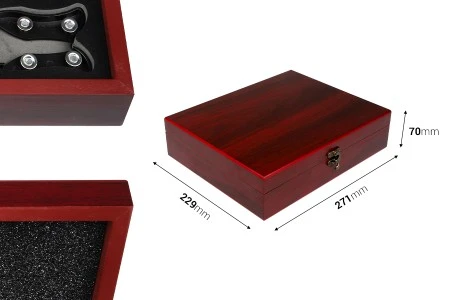 Set pribora za vino u drvenoj kutiji (9 komada)-2