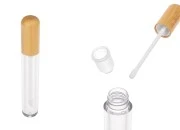 Providna tubica za sjaj za usne 7 mL sa zatvaračem od bambusa i drenažnim elementom - 6 kom Providna tubica za sjaj za usne 7 mL sa zatvaračem od bambusa i drenažnim elementom - 6 kom