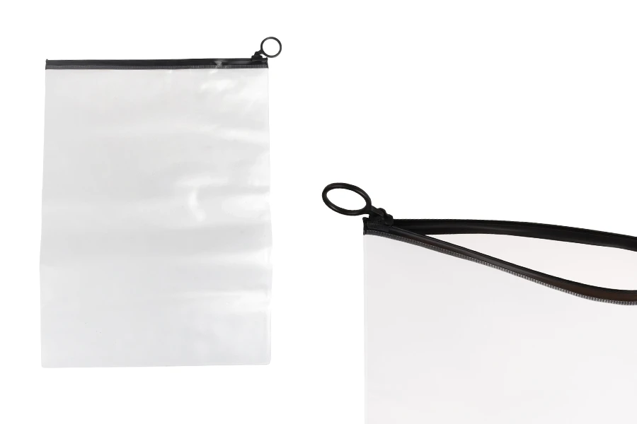 Poluprovidna kesica (PVC) 240x330 mm sa crnim patent  (zip) zatvaračem - 12 kom