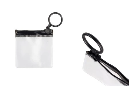Poluprovidna kesica (PVC) 60x60 mm sa crnim patent  (zip) zatvaračem - 12 kom-1